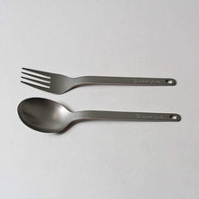 Load image into Gallery viewer, Snow Peak Titanium Fork &amp; Spoon Set
